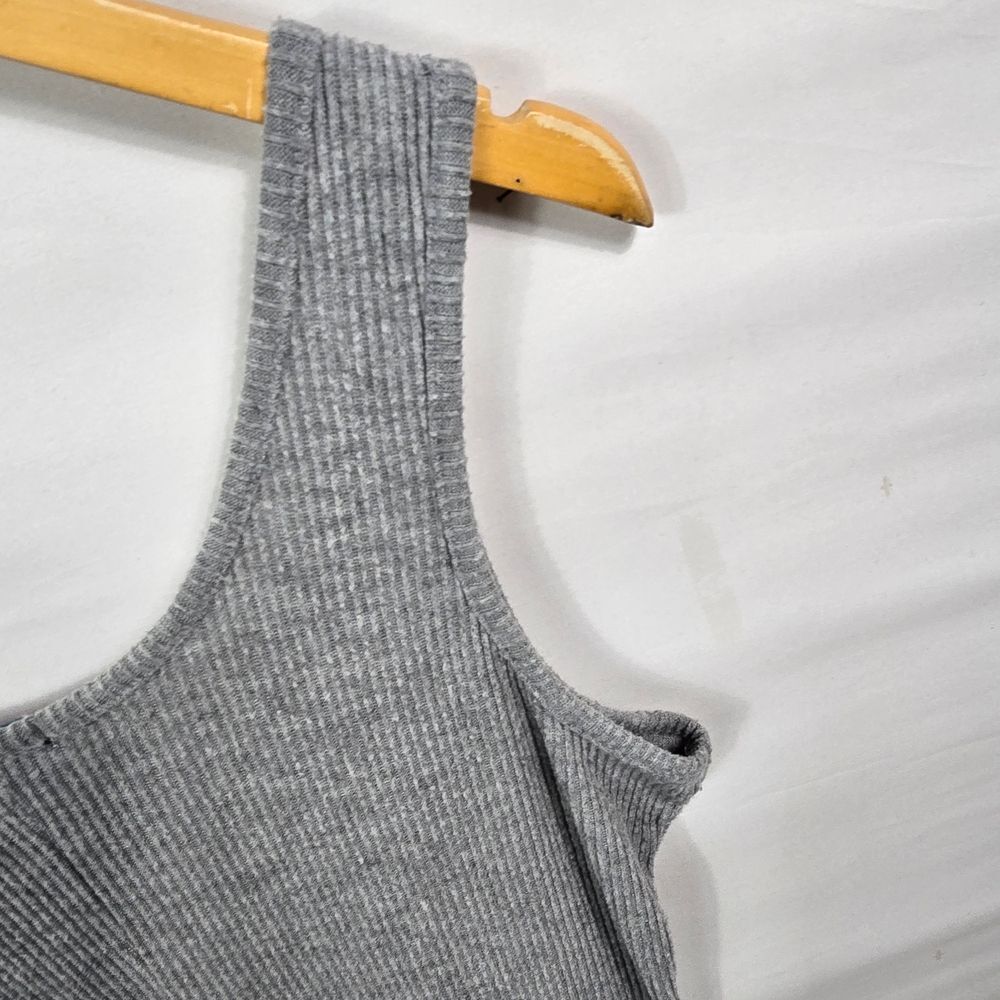 Rue+ Gray Ribbed Button‑Front Tank Size 2x - Picture 7 of 8